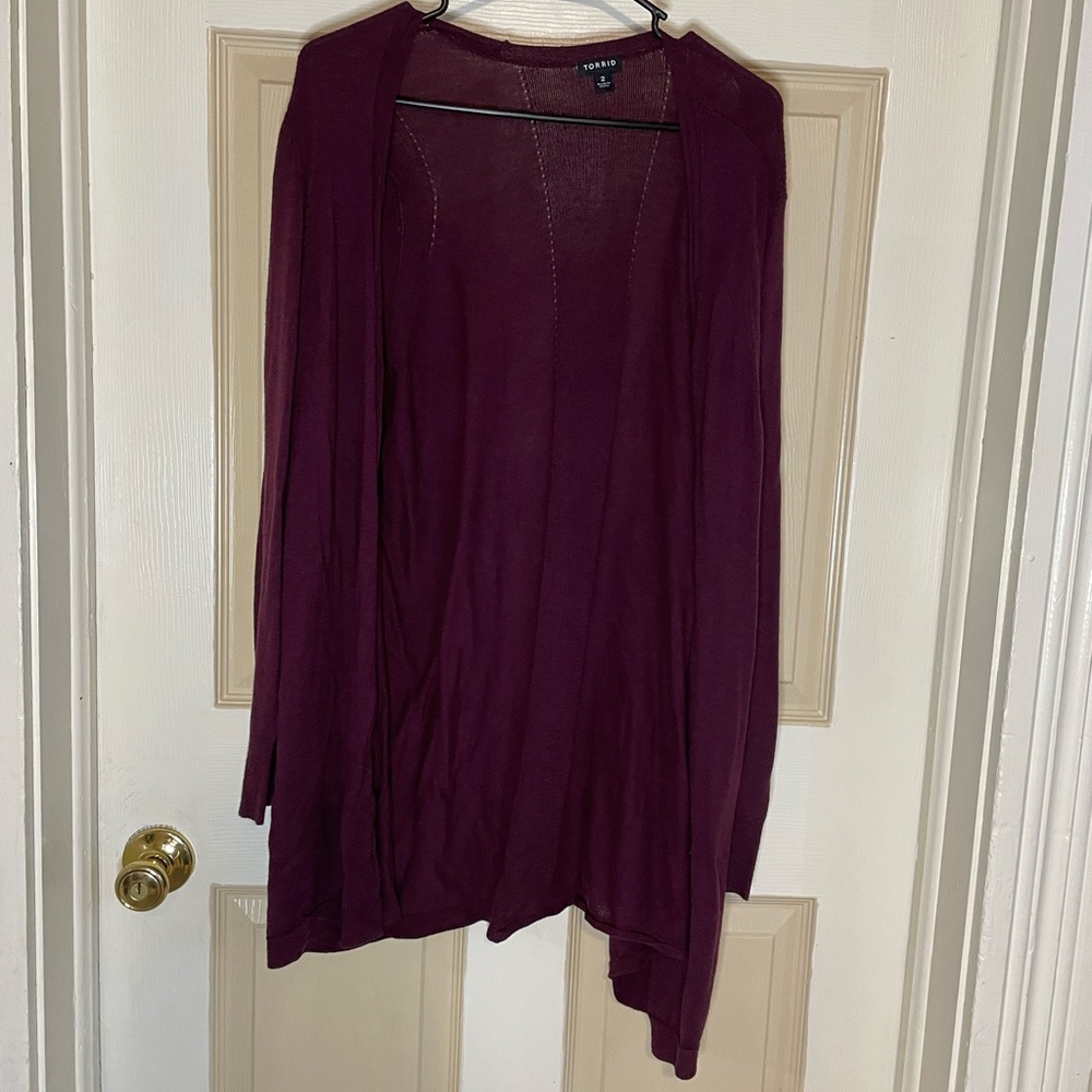 Maroon cardigan